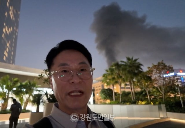 [단독] "근처 호텔 불기둥" 이란 보복 폭격당한 UAE 현장 생생히 전달