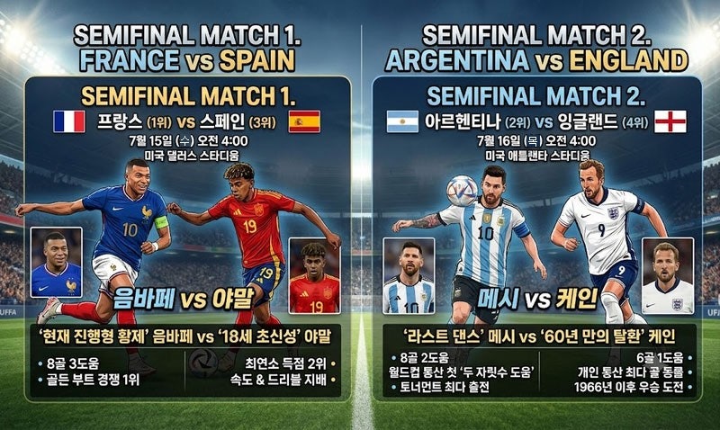 [월드컵] '역대급 4강' <b>피파랭킹</b> 1~4위 우승 경험국 끼리 준결승 치른다