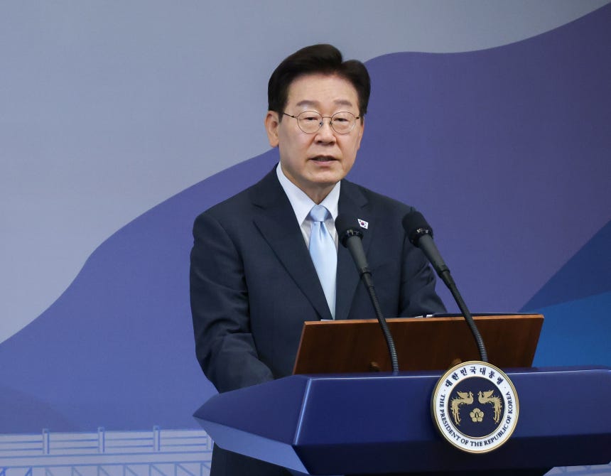 한일 공동언론 발표하는 이재명 대통령, 뉴시스 제공