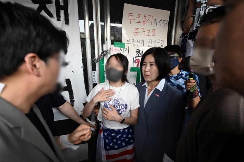 野, '잠실 개표소' 진입 합의했는데…시위 참가자 1명 반대에 불발