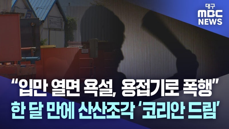"입만 열면 욕설, 용접기로 폭행"···한 달 만에 깨진 코리안 드림