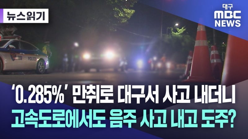 대구에서 '0.285% 만취 사고에 고속도로 도주까지'···30대 징역 2년 선고