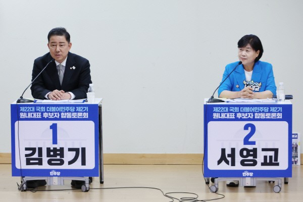 민주, 오늘 원내대표 선출…<b>김병기</b>·<b>서영교</b> 양자 구도