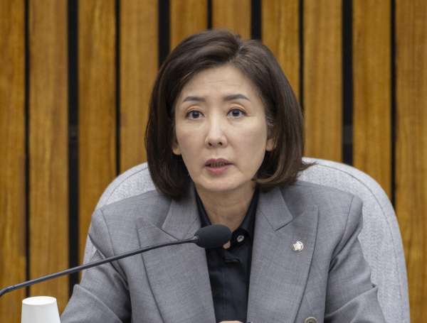 국민의힘 지방선거 총괄기획단장인 나경원 의원이 7일 국회에서 열린 기획단 회의에서 발언하고 있다. 연합뉴스