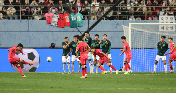 <b>홍명보호</b>, 볼리비아에 2-0 승리... 손흥민 조규성 '골'