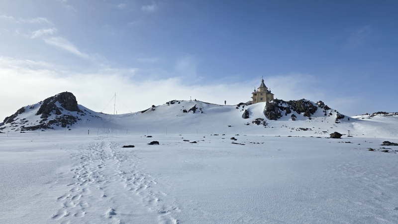▲러시아 기지의 트리니티(Trinity)란 이름의 정교회 성당