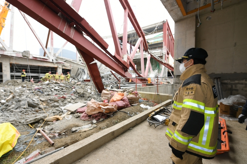 ▲'광주대표도서관 붕괴' 마지막 실종자 수습 [연합뉴스]