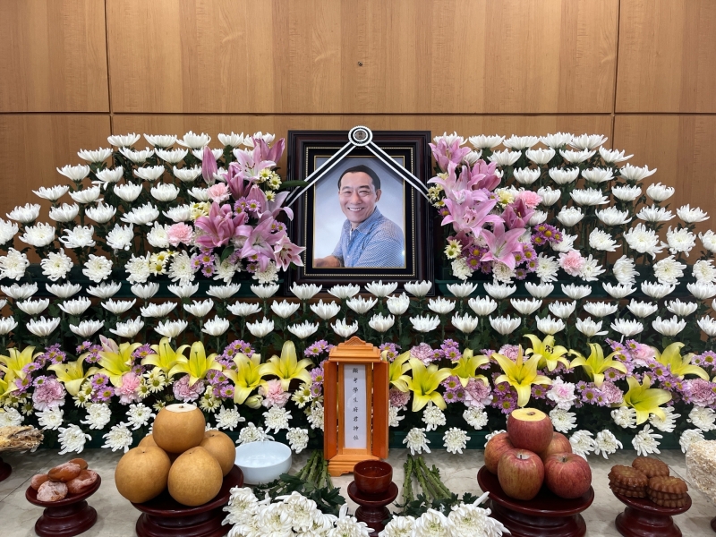 ▲고려대 안암병원 장례식장에 마련된 '영철버거' 사장 이영철씨 빈소 [연합뉴스]