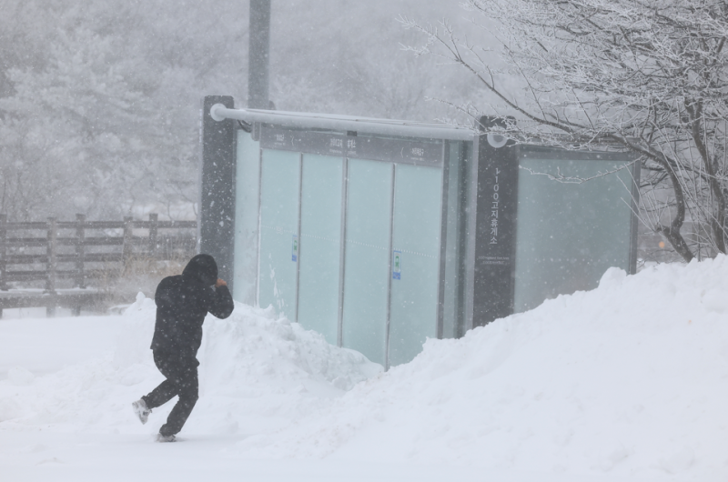 ▲눈보라 몰아치는 1100고지 [연합뉴스] 