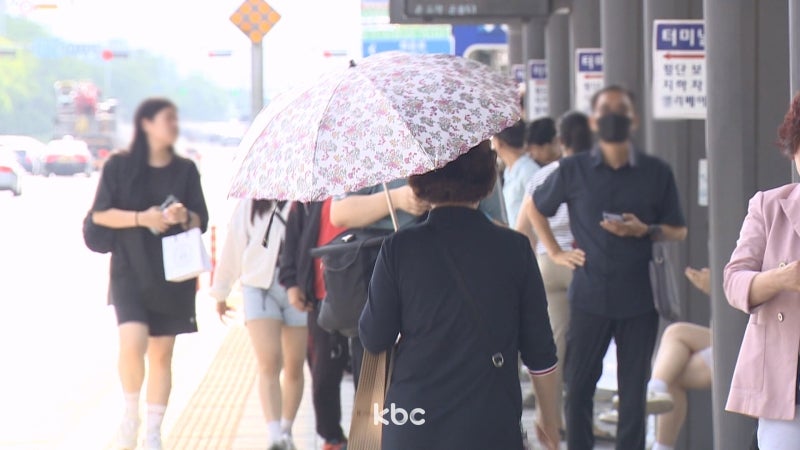월요일도 낮 최고 37도 '찜통 더위'...곳곳 소나기