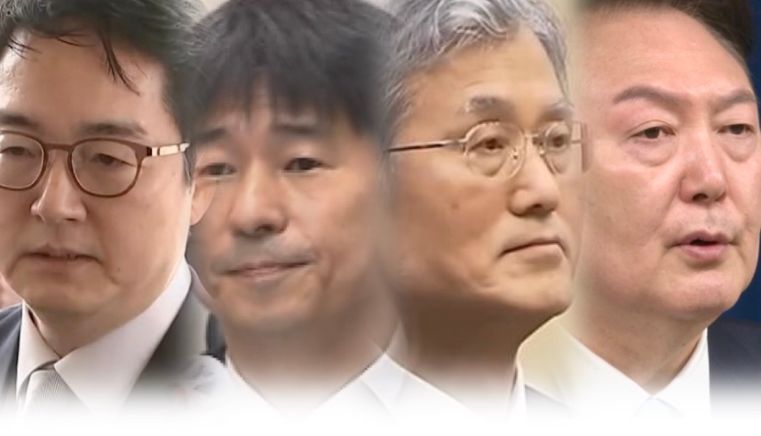 (왼쪽부터) 심우정 검찰총장, 지귀연 서울중앙지법 부장판사, 조희대 대법원장, 윤석열 전 대통령.