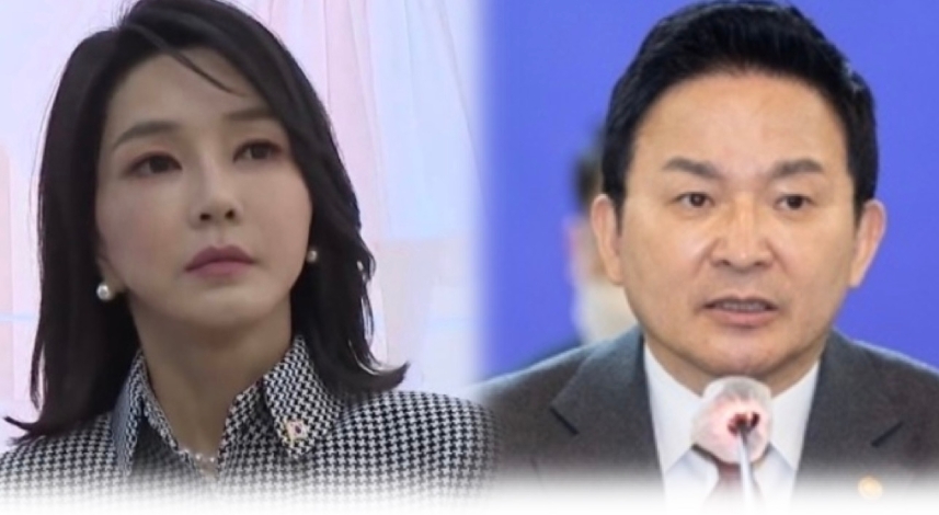 김건희 여사(왼쪽), 원희룡 전 장관.