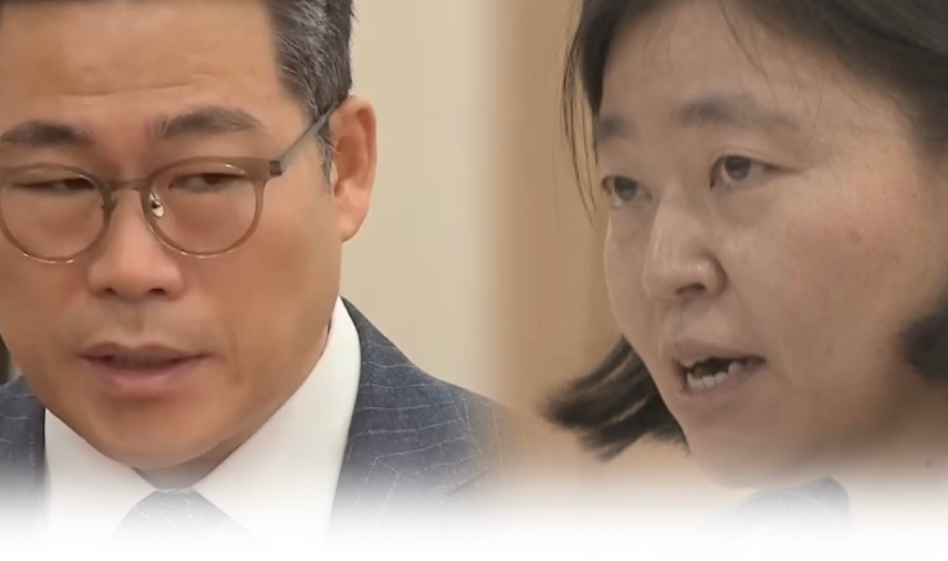 임은정 지검장(오른쪽),백해룡 경정.