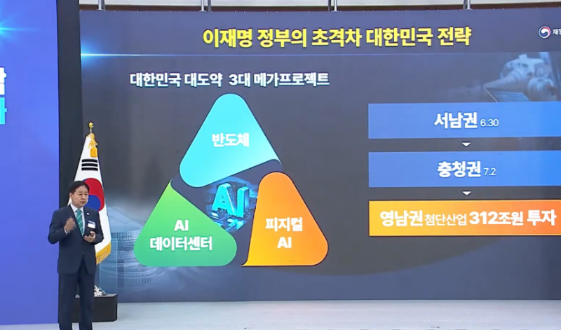 李, 영남에 312조 베팅… AI·우주·로봇으로 제조업 판 다시 짠다