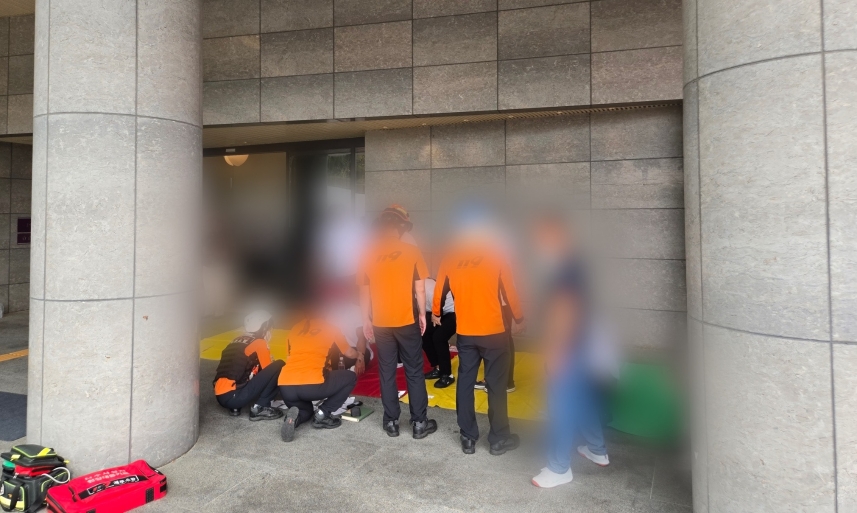 오늘(1일) 제주 서귀포시 호텔 '염소가스 발생' 사고 수습 현장 (제주소방안전본부 제공)