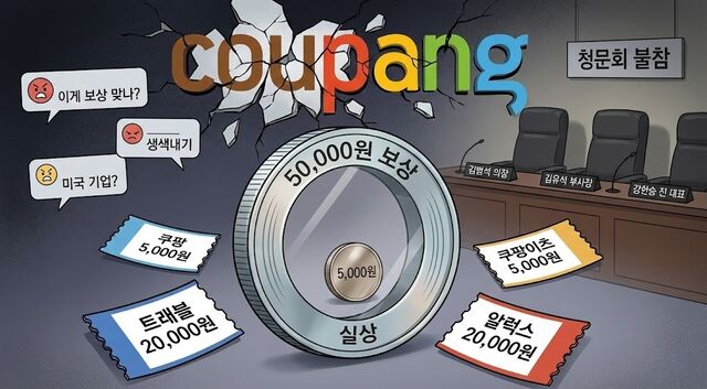 쿠팡이 개인정보 유출 30일 만에 내놓은 보상안이 실질적으로는 5000원밖에 사용할 수 없다는 실효성 논란에 휩싸였다.사진은 기사의 특정 사실과 관련 없음.제미나이