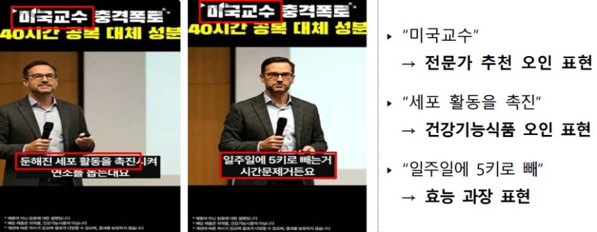 AI생성 전문가를 활용한 부당광고 사례.[자료 | 국무조정실]