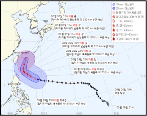 괌 강타한 <b>태풍 마와르</b>, 한반도 영향권 가능성 낮아