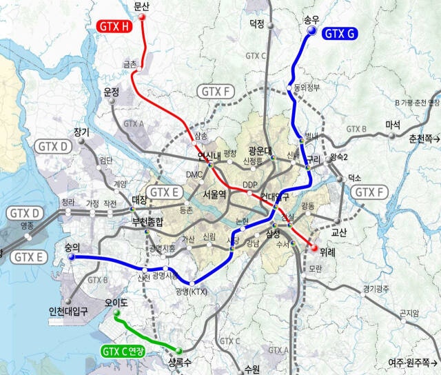 <b>경기</b>도, 포천~<b>인천</b>·파주~위례신도시 연결 'GTX 플러스' 건의
