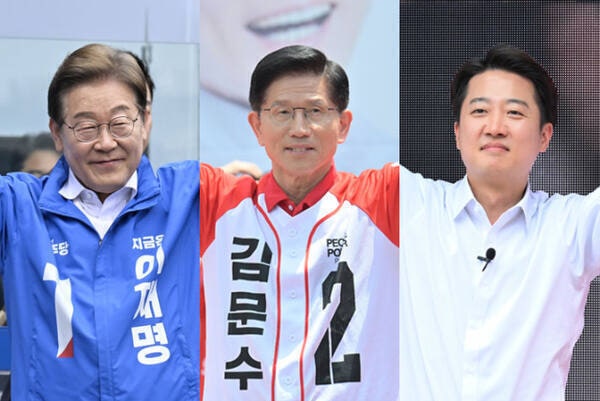 이재명, 영남권 공략…<b>김문수</b>·이준석 <b>수도권</b> 표심 잡기 <b>유세</b>