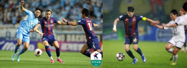 수원FC와 수원FC 위민이 각각 K리그1 승격과 시즌 3관왕을 향해 질주하고 있다. 한국프로축구연맹·수원FC 제공