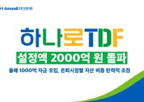 NH-아문디운용, '하나로 TDF' 설정액 2000억 돌파