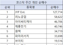 코스닥 주간 개인 순매수 1위 'JYP Ent.'