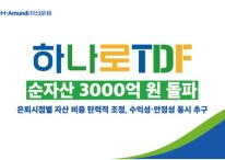 NH-아문디운용, ‘하나로 TDF’ 순자산 3000억 돌파